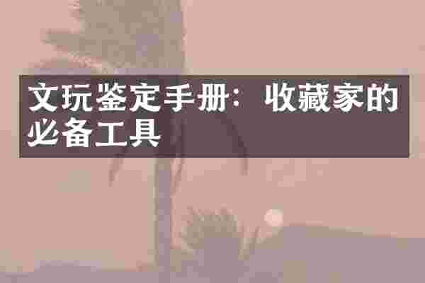 文玩鉴定手册：收藏家的必备工具