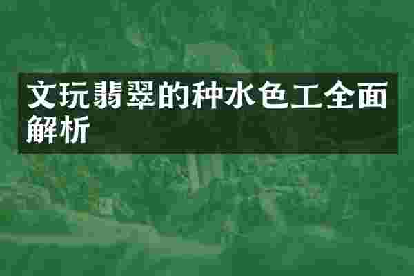 文玩翡翠的种水色工全面解析