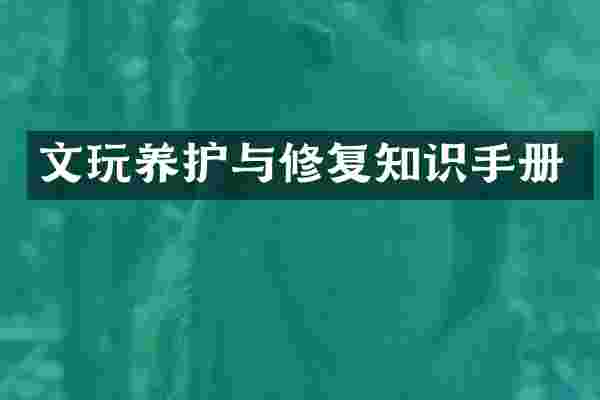 文玩养护与修复知识手册