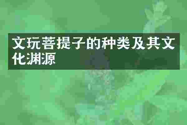 文玩菩提子的种类及其文化渊源