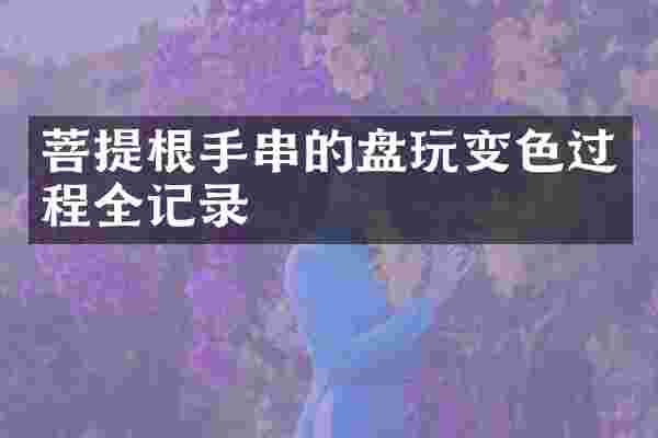菩提根手串的盘玩变色过程全记录