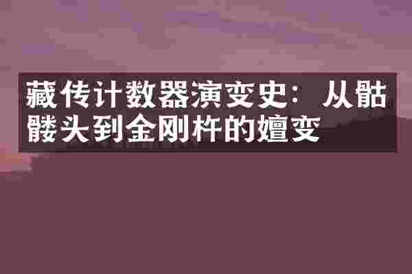 藏传计数器演变史：从骷髅头到金刚杵的嬗变