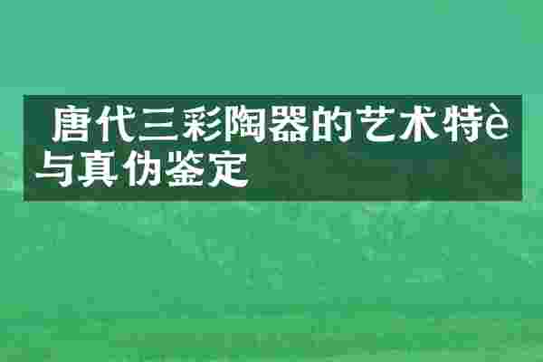  唐代三彩陶器的艺术特色与真伪鉴定