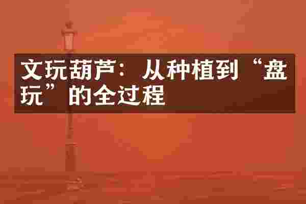 文玩葫芦：从种植到&ldquo;盘玩&rdquo;的全过程