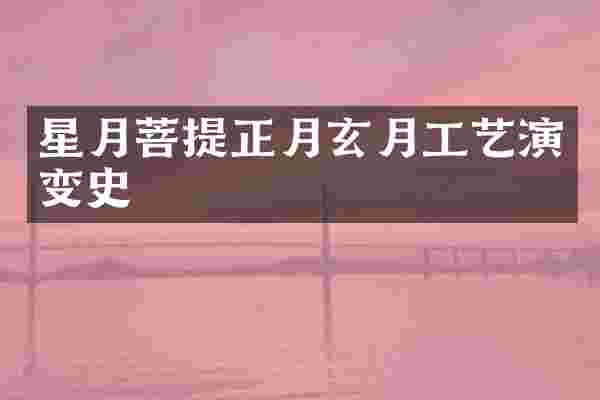 星月菩提正月玄月工艺演变史