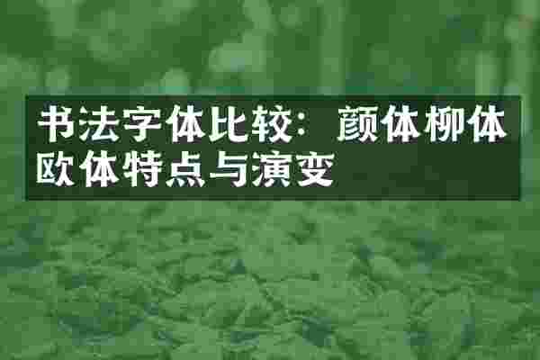 书法字体比较：颜体柳体欧体特点与演变