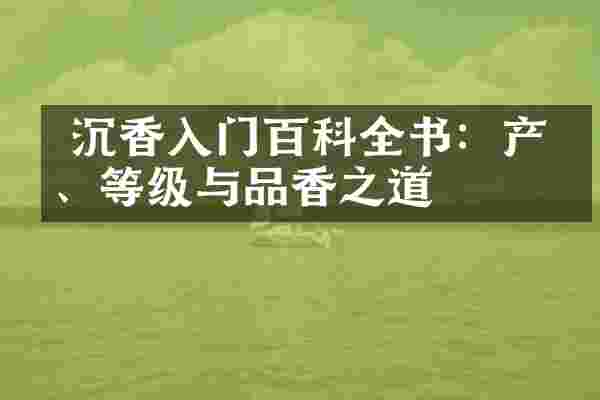  沉香入门百科全书：产区、等级与品香之道