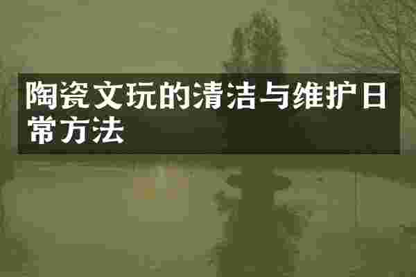 陶瓷文玩的清洁与维护日常方法