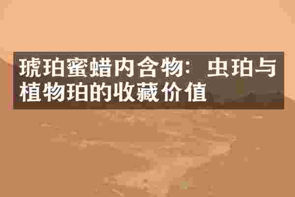 琥珀蜜蜡内含物:虫珀与植物珀的收藏价值