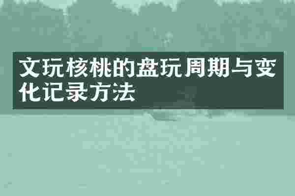 文玩核桃的盘玩周期与变化记录方法