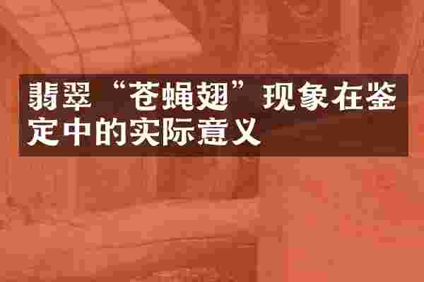 翡翠“苍蝇翅”现象在鉴定中的实际意义
